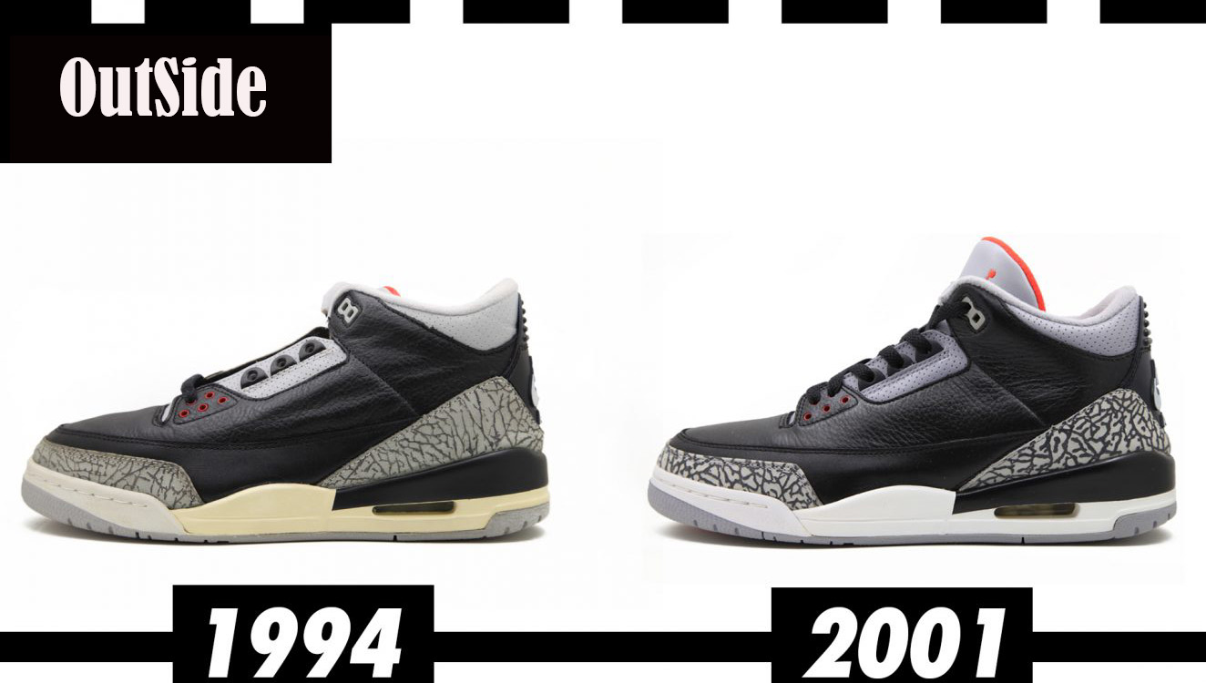 Air Jordan 3 Black Cement: Comparison 1994 vs. vs. 2011 vs. 2018 – Jordans To U