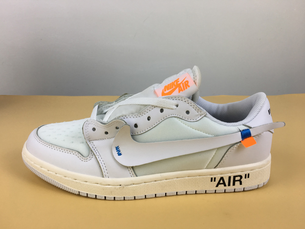Off-White Air 1 Low White Custom Sale – Jordans To