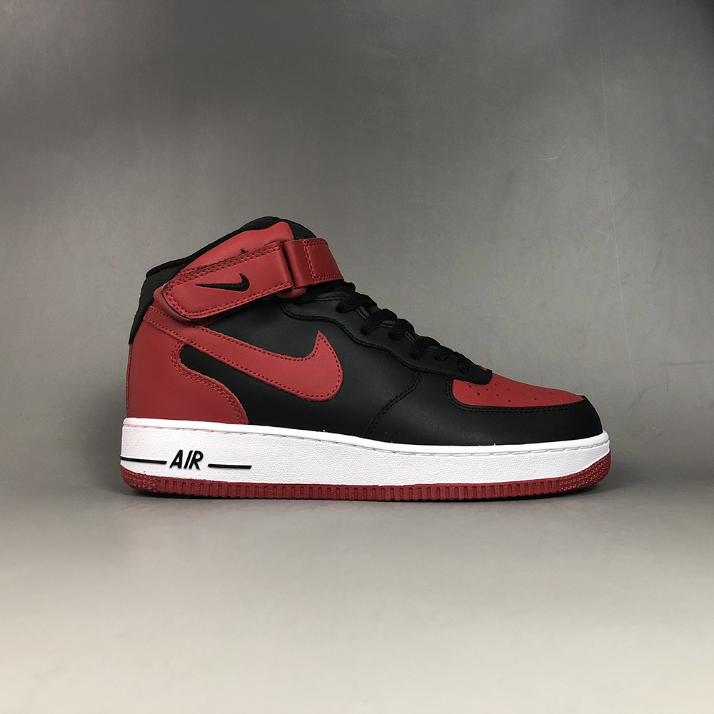 Nike Air Force 1 Mid 07 Black/Gym Red-White For Sale – Jordans To U