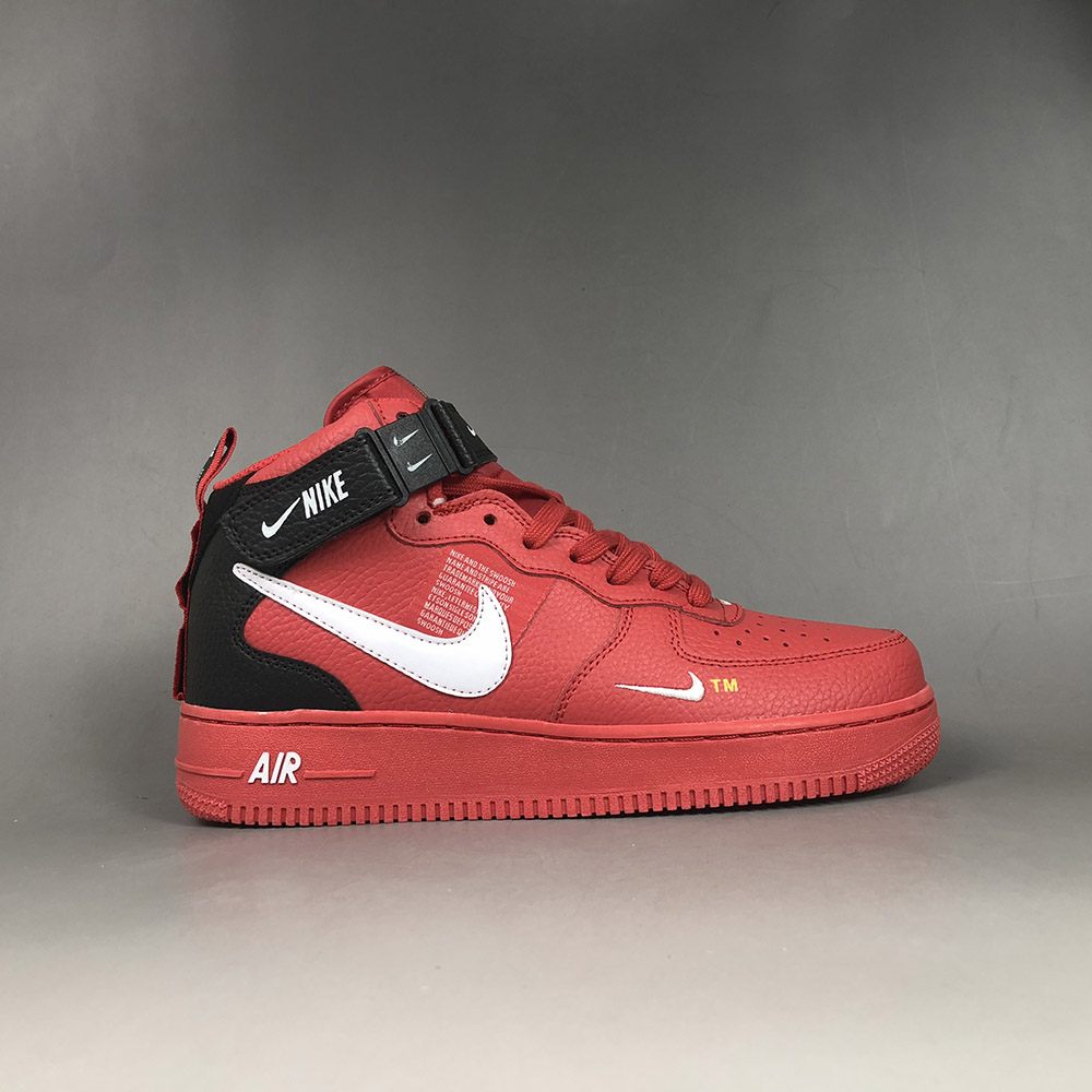 debitor Tolkning Appel til at være attraktiv Nike Air Force 1 Mid Utility Red Black For Sale – Jordans To U