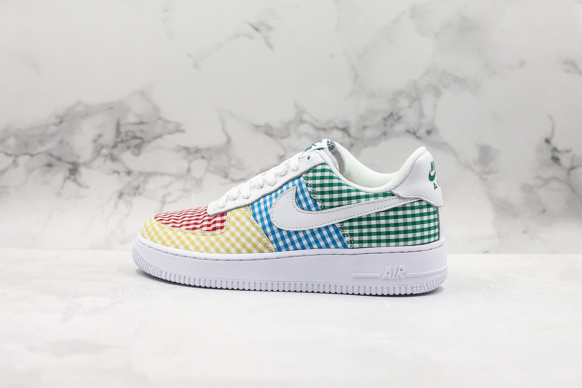 nike air force 1 gingham multicolor