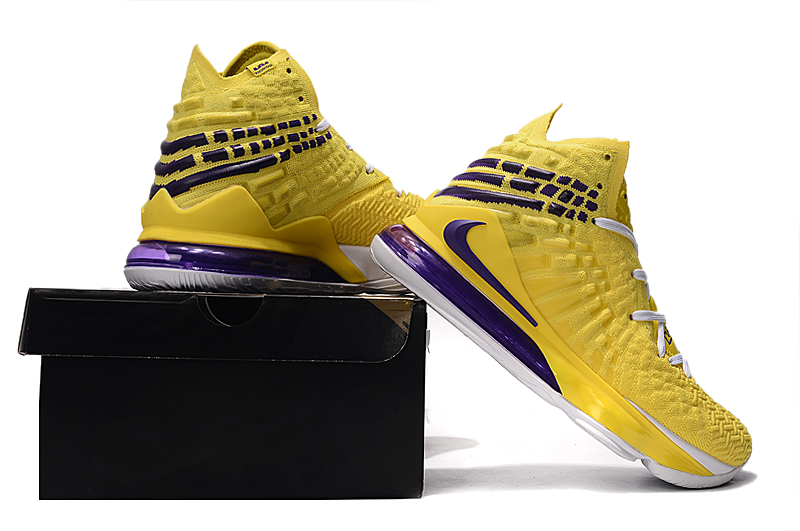 nike lebron 17 yellow and purple