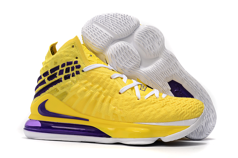 yellow and purple lebrons