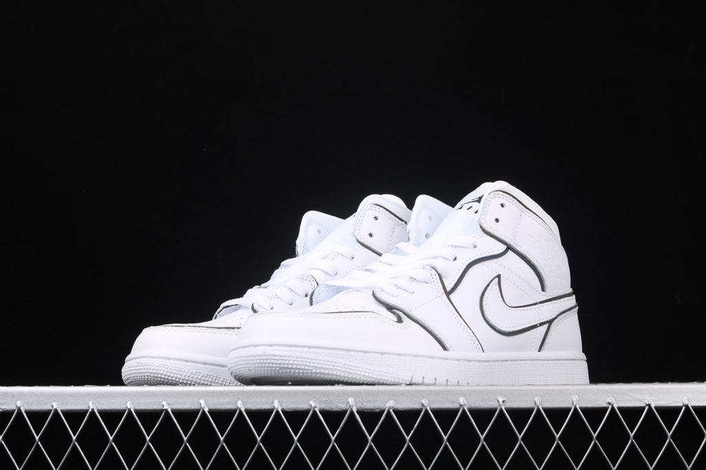 iridescent reflective white air jordan 1s