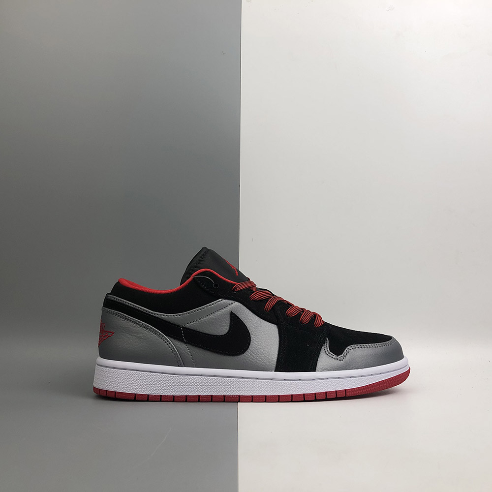 air jordan 1 low black red grey