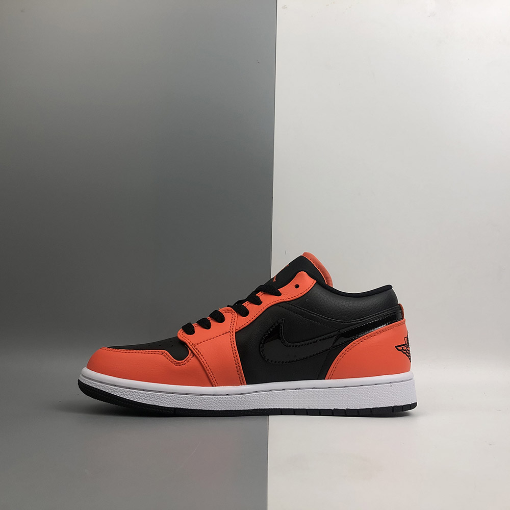 Air Jordan 1 Low Black Neon Orange For 