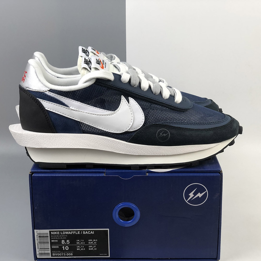 nike sacai waffle navy blue