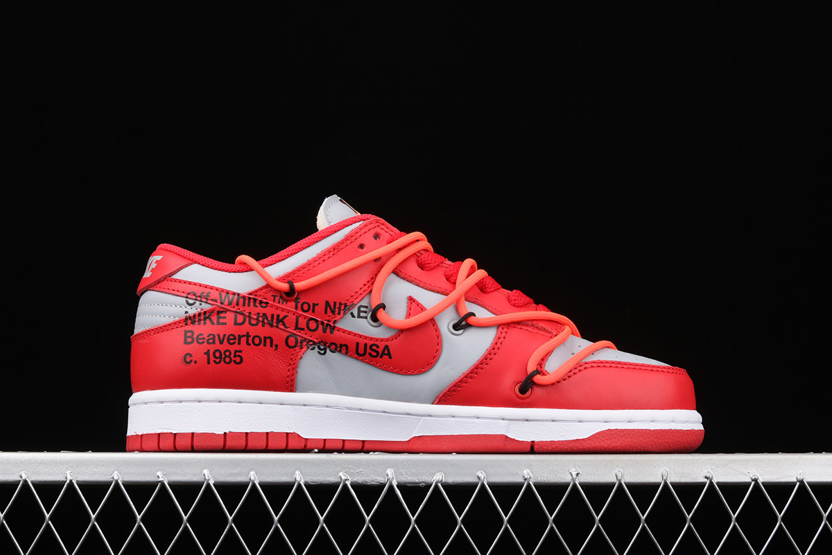 Off-White x Nike Dunk Low University Red/Wolf Grey For Sale – Jordans To U