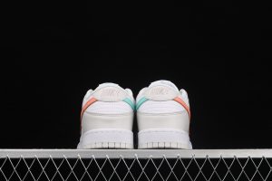 peach and white dunks