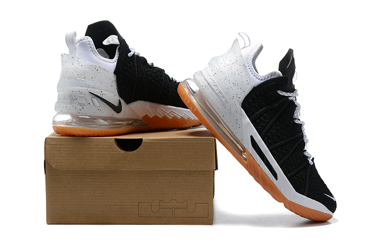 black and white lebron 18