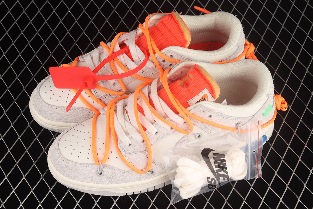 Off-White x Nike Dunk Low “Lot 31 of 50” Sail/Grey/Total Orange For ...