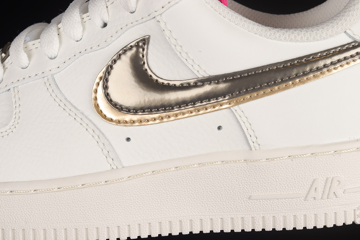 nike air force 1 silver and gold