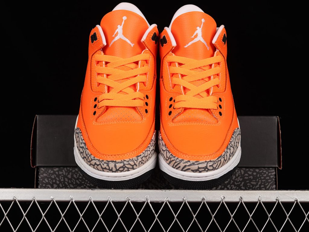 jordan 3 black grey orange