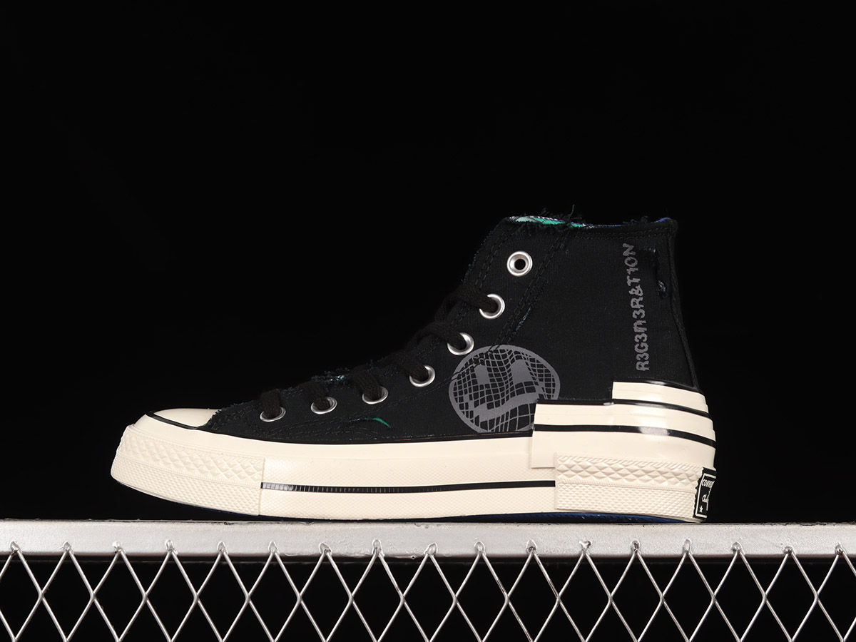Converse Chuck 70 Hacked Heel High ‘Tear Away Black Blue’ For Sale ...