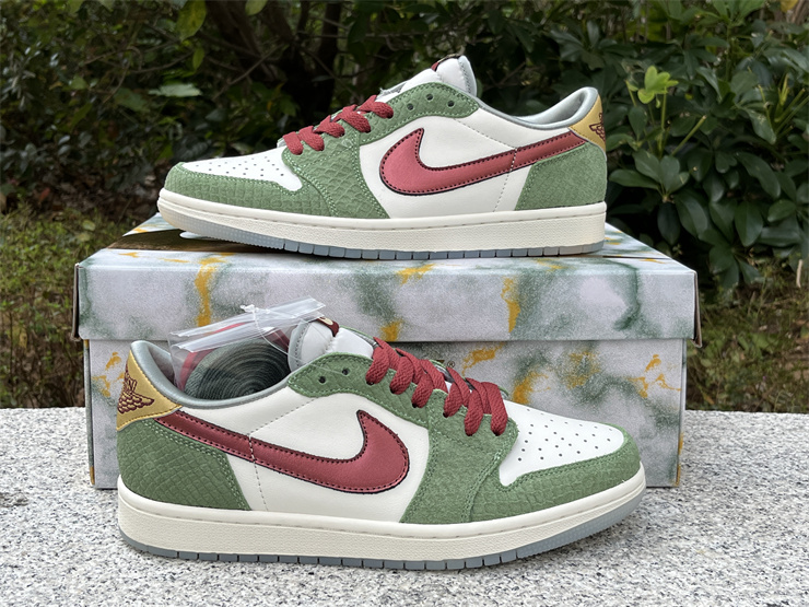 Air Jordan 1 Low OG “Year of the Dragon” Sail/Cedar-Oil Green For Sale ...